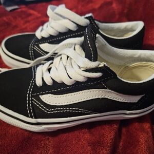 Vans Kids Black and White Sneakers